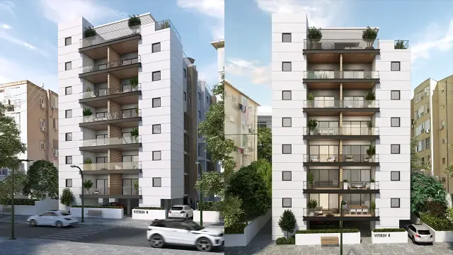 פנטהאוז בראשון לציון למכירה, ויתקין 8, מבט חזית